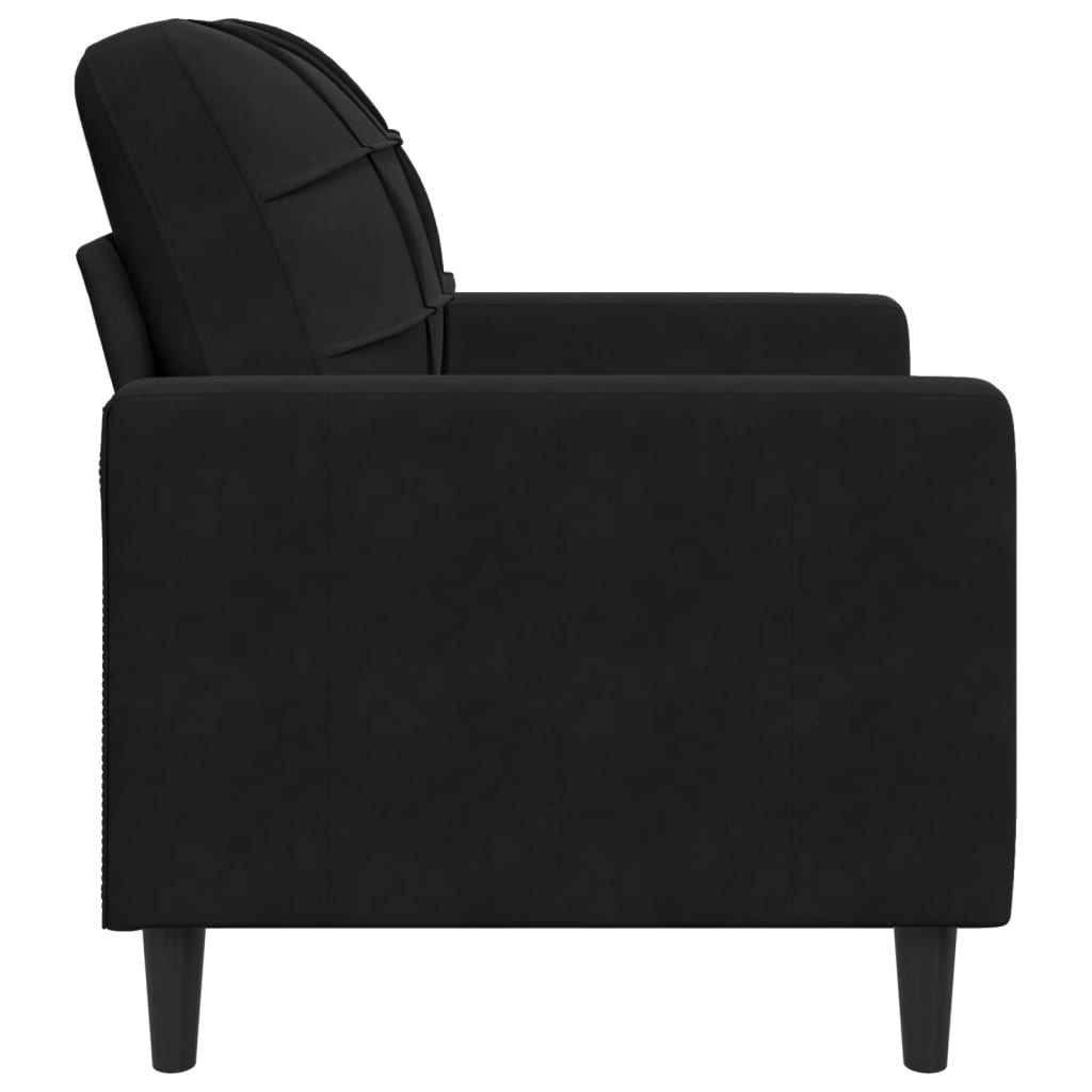 Poltrona Nero 60 cm Velluto - homemem39