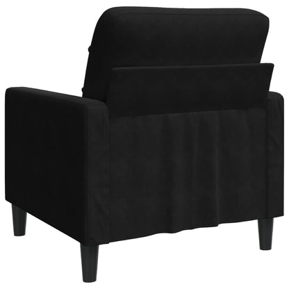 Poltrona Nero 60 cm Velluto | homemem39