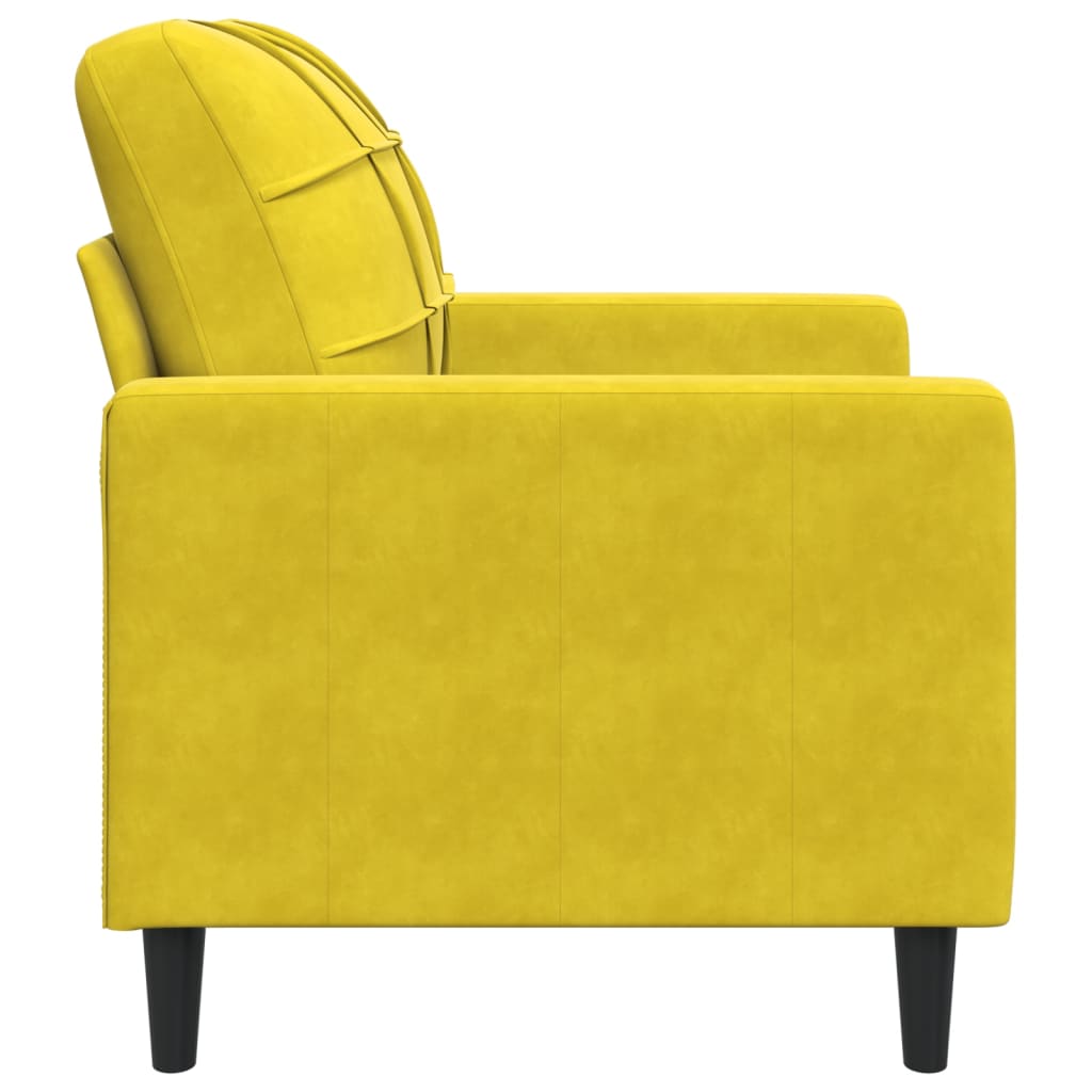 Poltrona Giallo 60 cm Velluto - homemem39