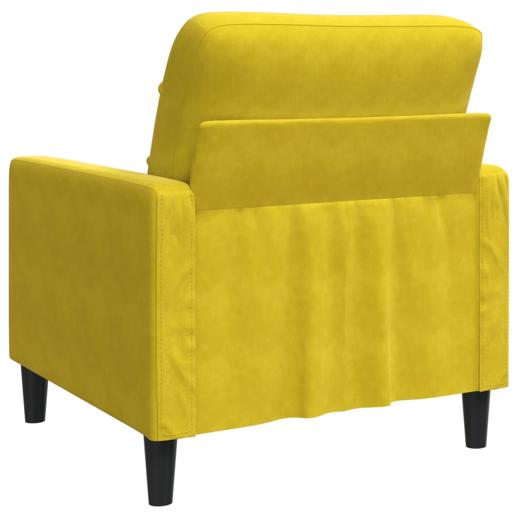 Poltrona Giallo 60 cm Velluto - homemem39