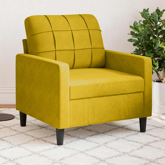 Poltrona Giallo 60 cm Velluto | homemem39