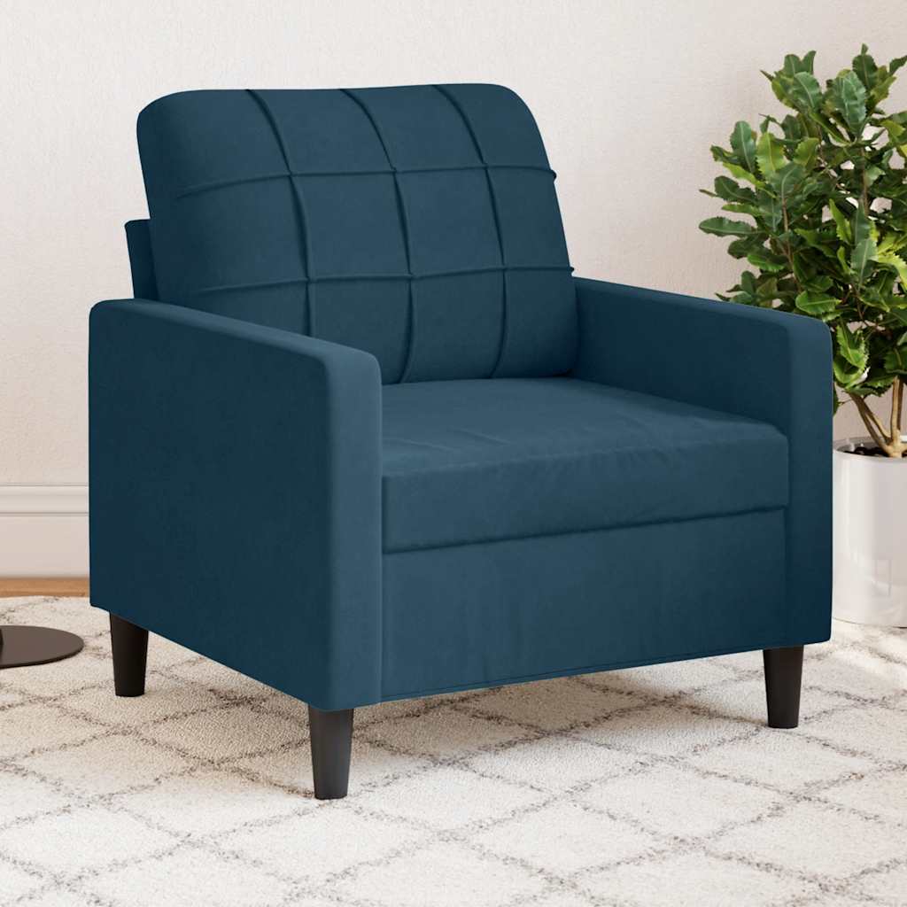 Poltrona Blu 60 cm Velluto | homemem39