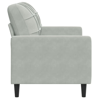 Divano a 2 Posti Grigio Chiaro 120 cm in Velluto | homemem39