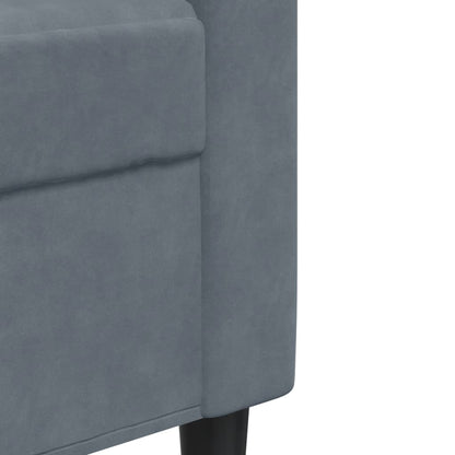 Divano a 2 Posti grigio scuro 120 cm in Velluto | homemem39