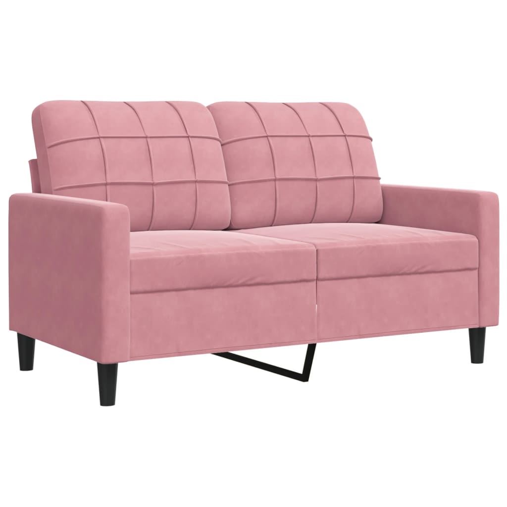 Divano a 2 Posti Rosa 120 cm in Velluto | homemem39