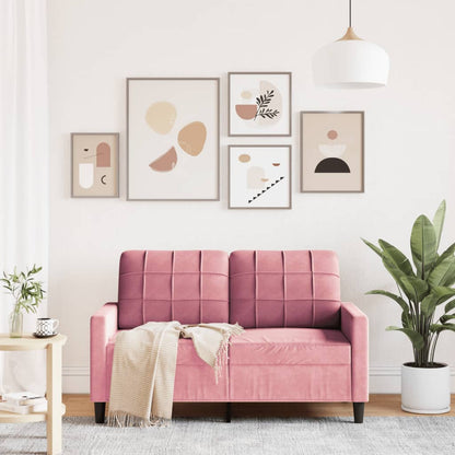 Divano a 2 Posti Rosa 120 cm in Velluto | homemem39