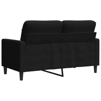 Divano a 2 Posti Nero 120 cm in Velluto | homemem39