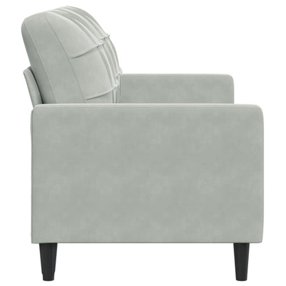 Divano a 2 Posti Grigio Chiaro 140 cm in Velluto | homemem39