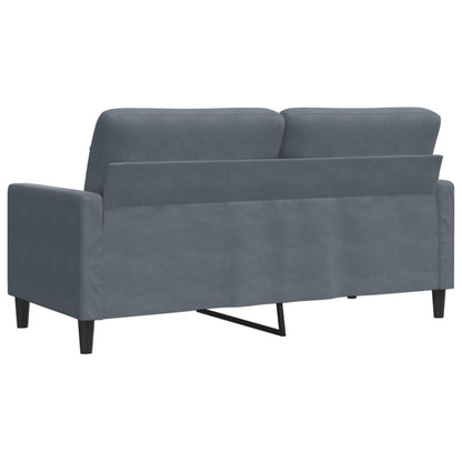 Divano a 2 Posti grigio scuro140 cm in Velluto | homemem39