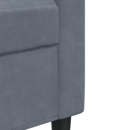 Divano a 2 Posti grigio scuro140 cm in Velluto | homemem39