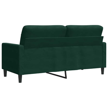 Divano a 2 Posti Verde Scuro 140 cm in Velluto | homemem39