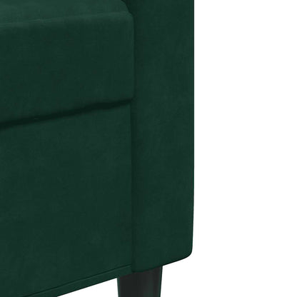 Divano a 2 Posti Verde Scuro 140 cm in Velluto | homemem39