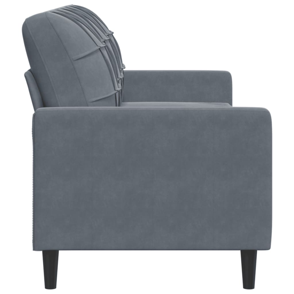 Divano a 3 Posti Grigio Scuro 180 cm in Velluto | homemem39
