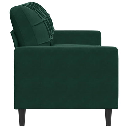 Divano a 3 Posti Verde Scuro 180 cm in Velluto | homemem39