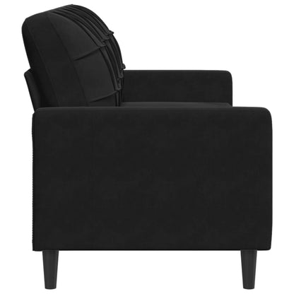 Divano a 3 Posti Nero 180 cm in Velluto | homemem39