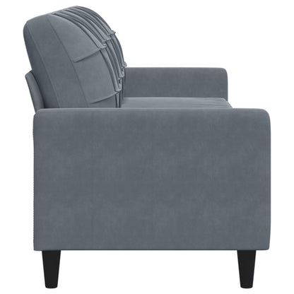 Divano a 3 Posti Grigio Scuro 210 cm in Velluto | homemem39