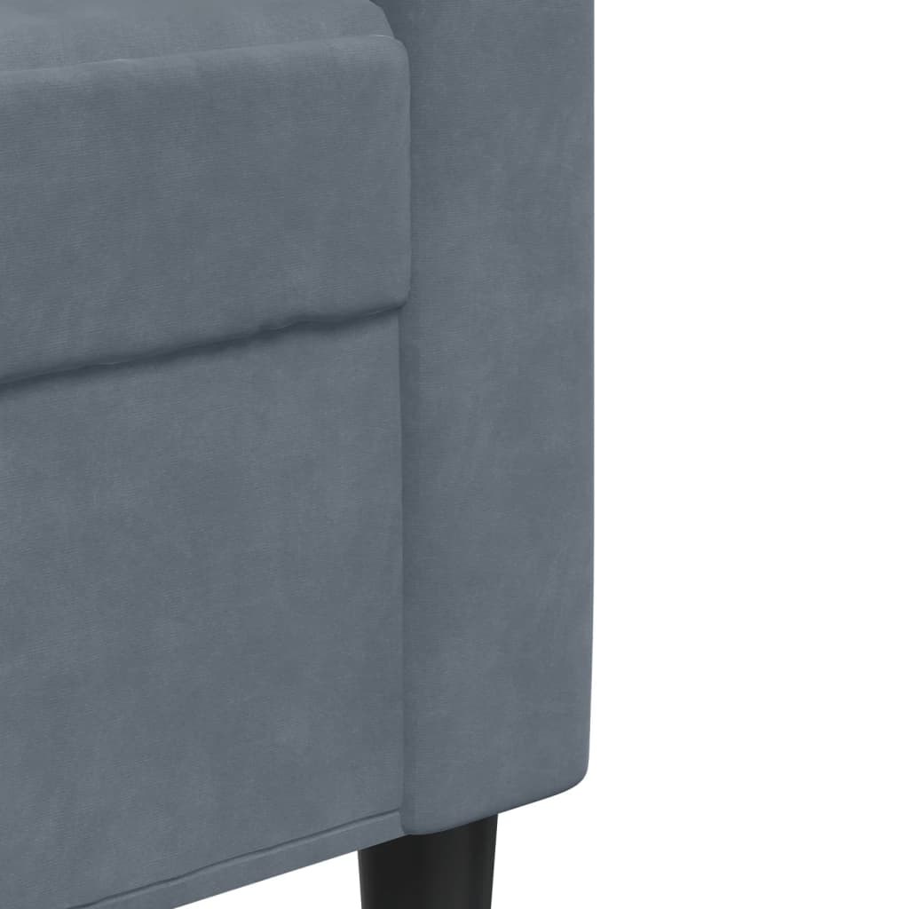 Divano a 3 Posti Grigio Scuro 210 cm in Velluto | homemem39