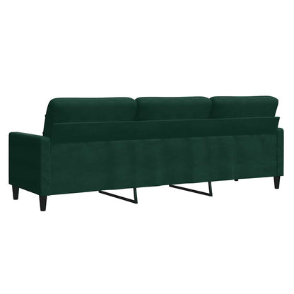 Divano a 3 Posti Verde Scuro 210 cm in Velluto | homemem39