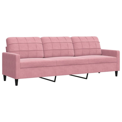 Divano a 3 Posti rosa 210 cm in Velluto | homemem39