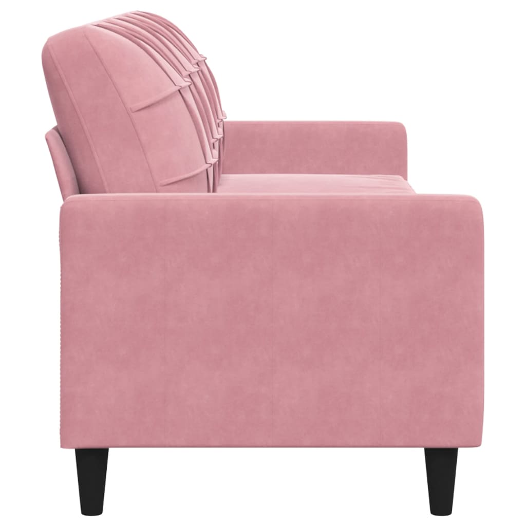 Divano a 3 Posti rosa 210 cm in Velluto | homemem39