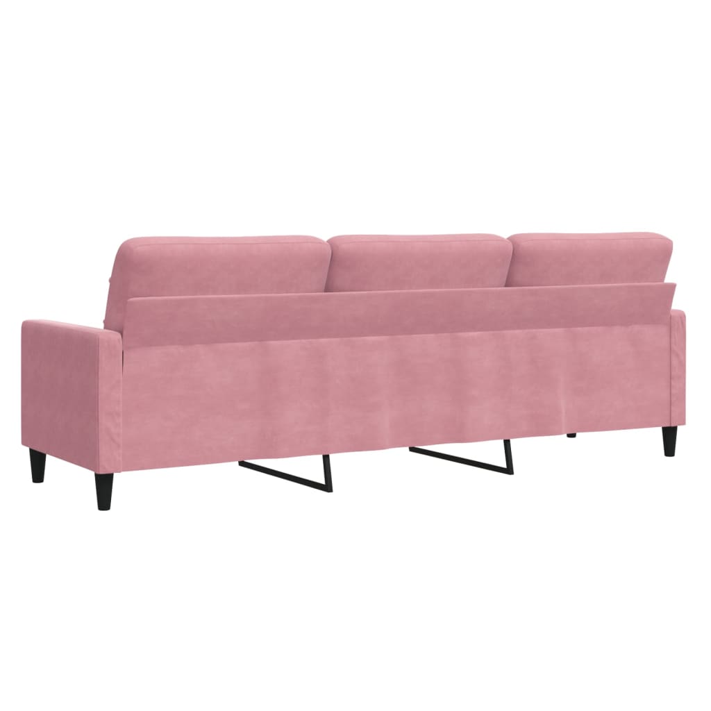 Divano a 3 Posti rosa 210 cm in Velluto | homemem39