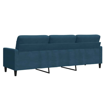 Divano a 3 Posti Blu 210 cm in Velluto | homemem39