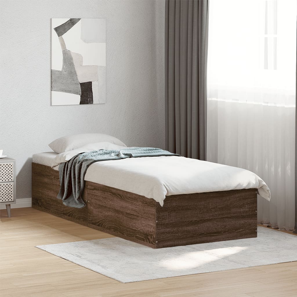 Giroletto senza Materasso Rovere Marrone 75x190cm in Truciolato | homemem39