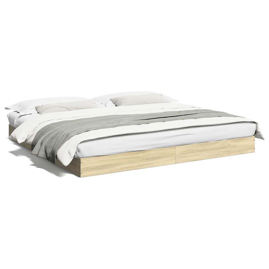 Giroletto senza Materasso Rovere Sonoma 180x200cm in Truciolato | homemem39