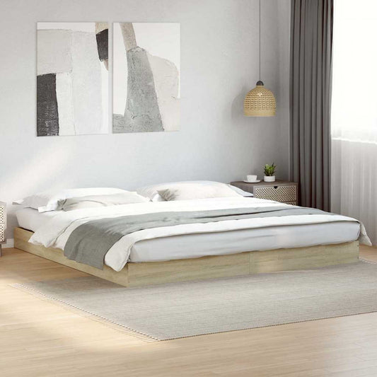 Giroletto senza Materasso Rovere Sonoma 180x200cm in Truciolato | homemem39