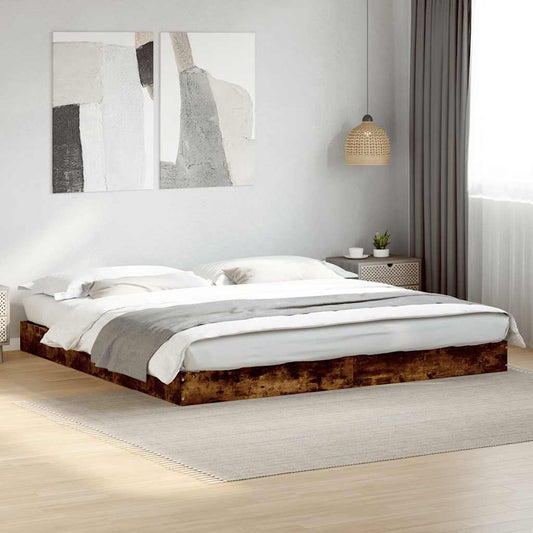 Giroletto senza Materasso Rovere Fumo 180x200 cm in Truciolato