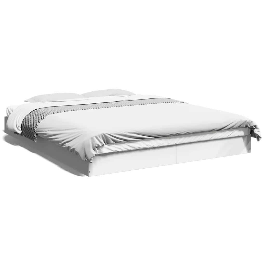 Giroletto senza Materasso Bianco 160x200cm in Legno Multistrato | homemem39
