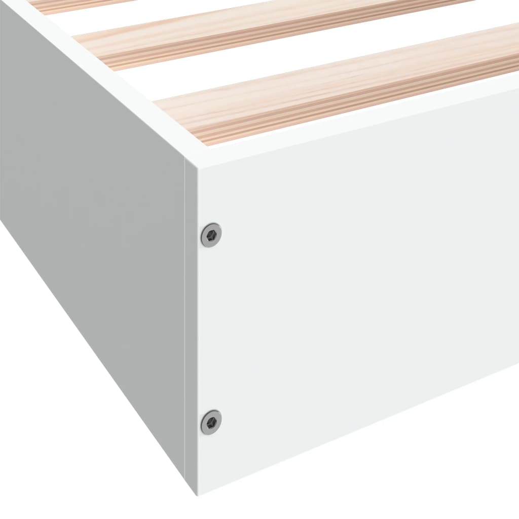 Giroletto senza Materasso Bianco 160x200cm in Legno Multistrato | homemem39