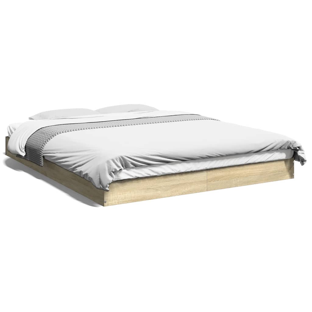 Giroletto senza Materasso Rovere Sonoma 160x200cm in Truciolato | homemem39