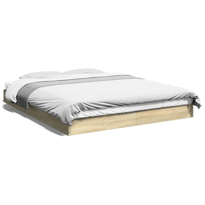 Giroletto senza Materasso Rovere Sonoma 160x200cm in Truciolato | homemem39