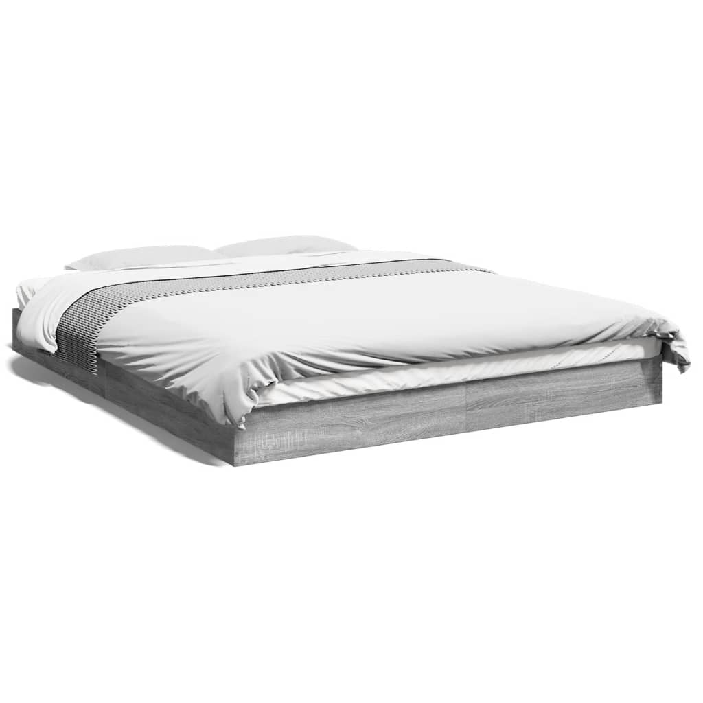 Giroletto senza Materasso Grigio Sonoma 160x200 cm Truciolato | homemem39