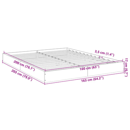 Giroletto senza Materasso Grigio Sonoma 160x200 cm Truciolato | homemem39