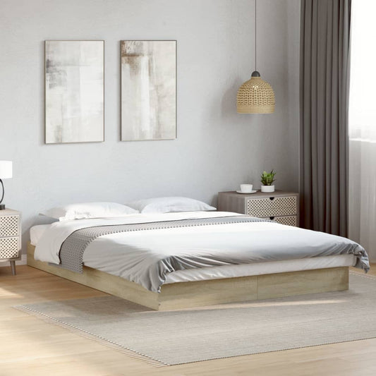 Giroletto senza Materasso Rovere Sonoma 140x200cm in Truciolato | homemem39