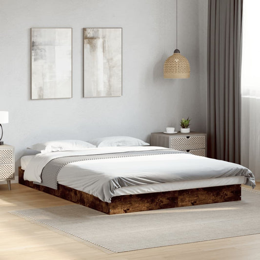 Giroletto senza Materasso Rovere Fumo 140x200 cm in Truciolato | homemem39