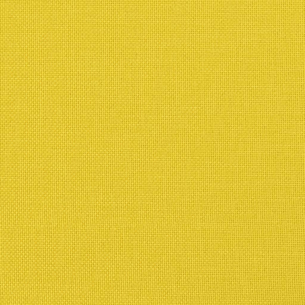 Divano a 3 Posti con Cuscini Giallo Chiaro 210 cm in Tessuto | homemem39