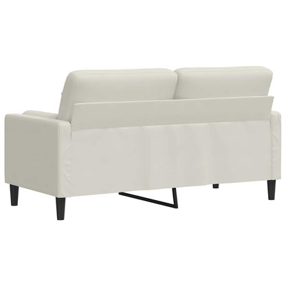 Divano a 2 Posti con Cuscini Crema 140 cm in Velluto | homemem39
