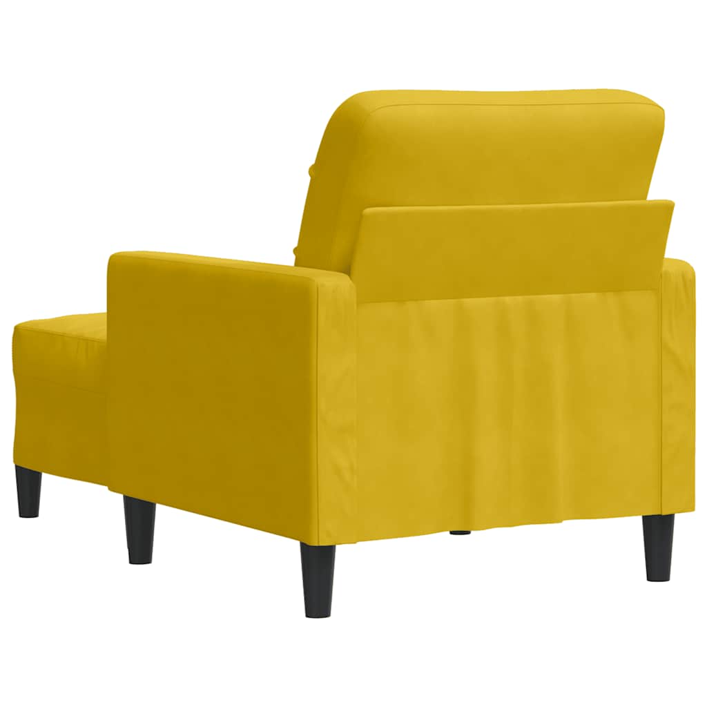 Poltrona con Poggiapiedi Giallo 60 cm in Velluto | homemem39