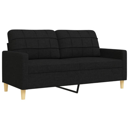 Set d Divani 3 pz Nero in Tessuto | homemem39