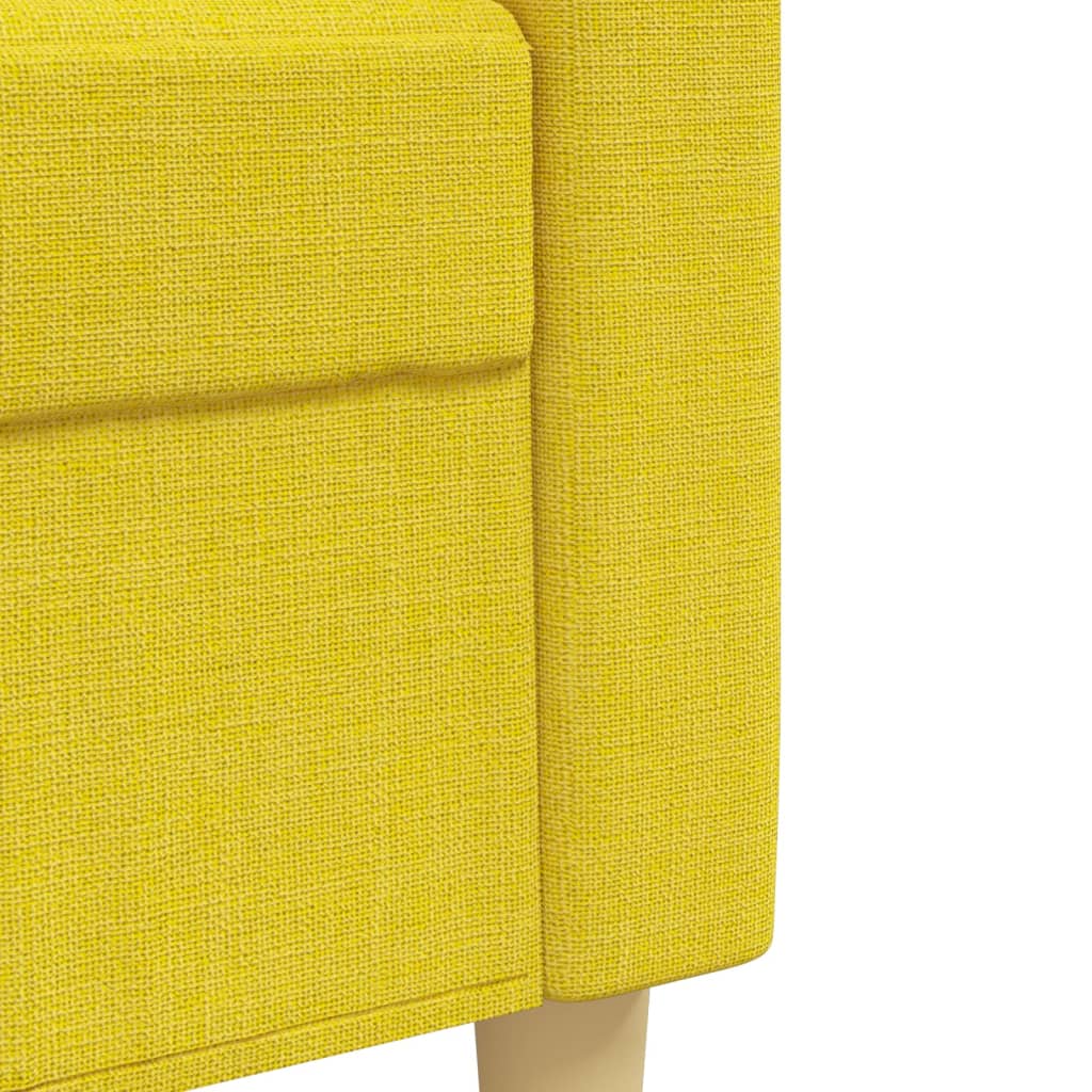 Set di Divani 3 pz Giallo Chiaro in Tessuto | homemem39