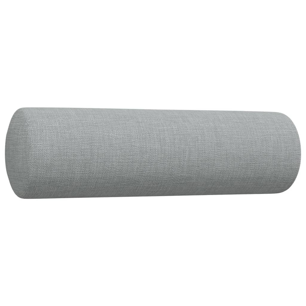 Set Divani 3 pz con Cuscini Decorativi Grigio Chiaro in Tessuto | homemem39