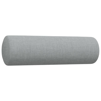 Set Divani 3 pz con Cuscini Decorativi Grigio Chiaro in Tessuto | homemem39