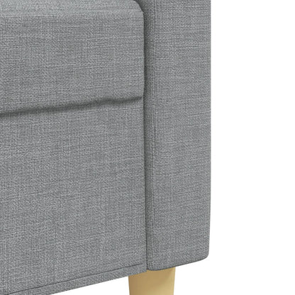Set Divani 3 pz con Cuscini Decorativi Grigio Chiaro in Tessuto | homemem39