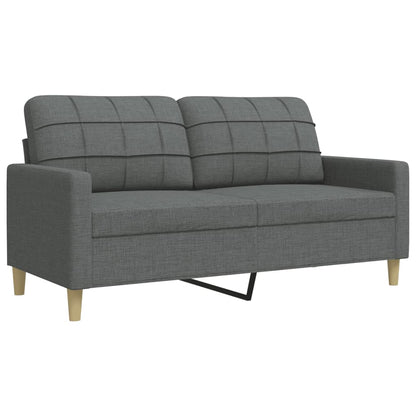Set di Divani 3 pz con Cuscini Grigio Scuro in Tessuto | homemem39