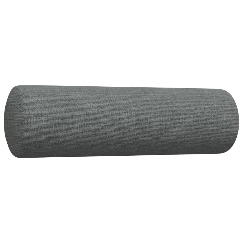 Set di Divani 3 pz con Cuscini Grigio Scuro in Tessuto | homemem39