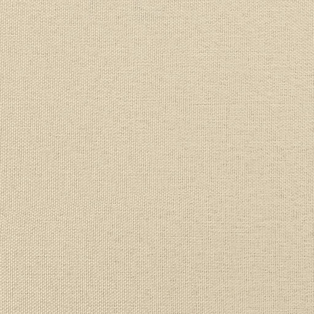 Set Divani 3 pz con Poggiapiedi Crema in Tessuto | homemem39