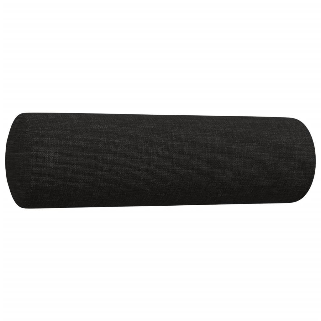 Set Divani 3 pz con Cuscini Decorativi Nero in Tessuto | homemem39